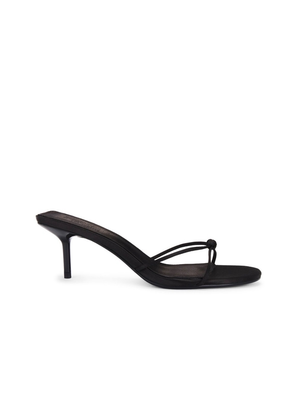 Femme LA Maeve Slippers in Black Satin